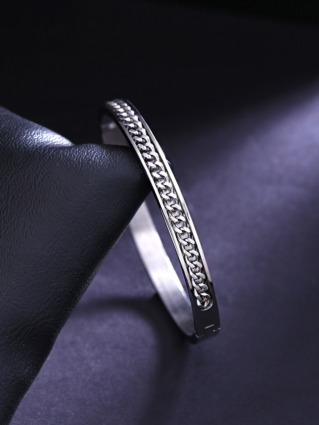 

Yellow Chimes Women Silver-Plated Bangle-Style Bracelet