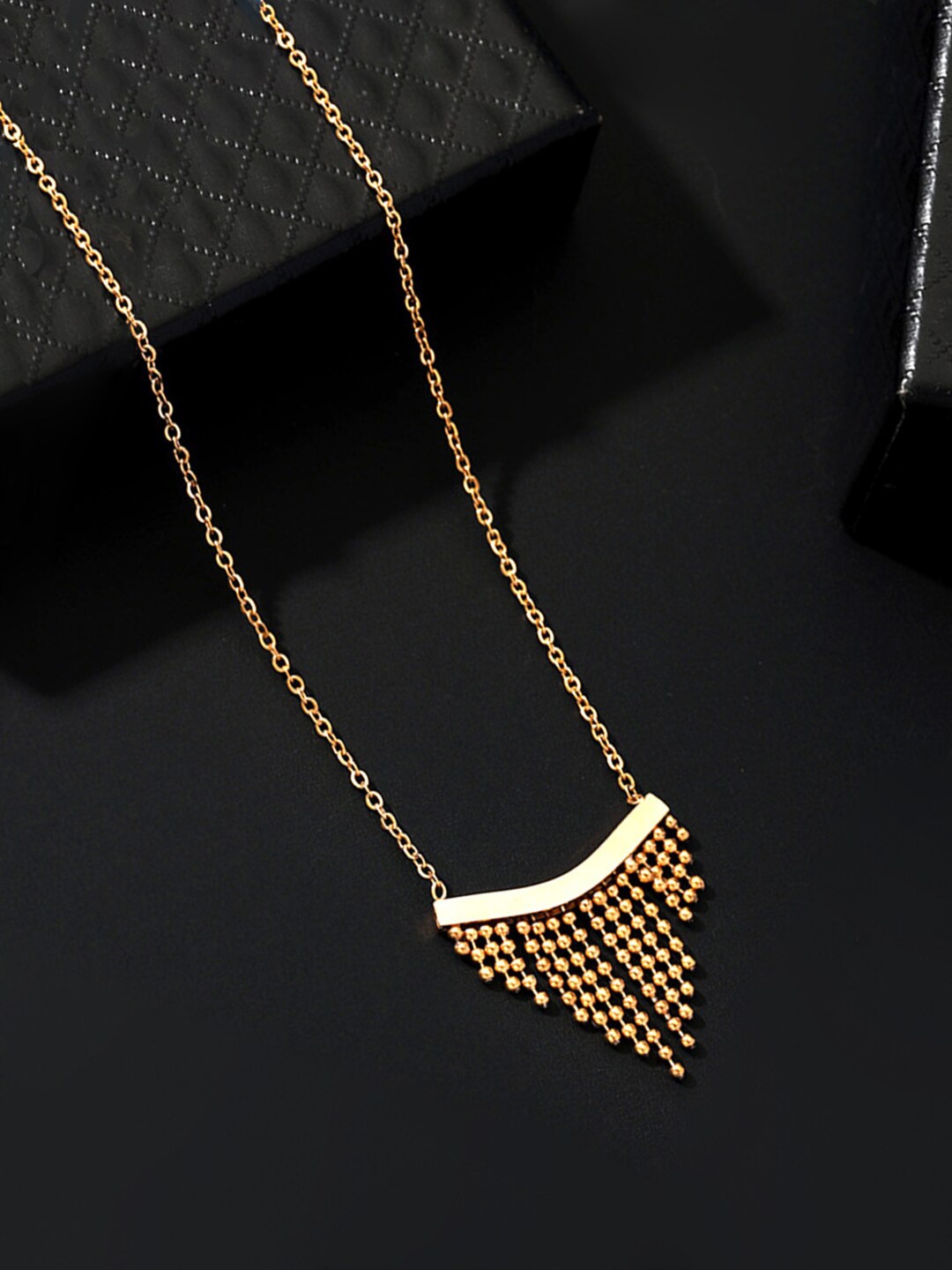 

Yellow Chimes Woman Gold plated Minimal Designed Charm Necklace