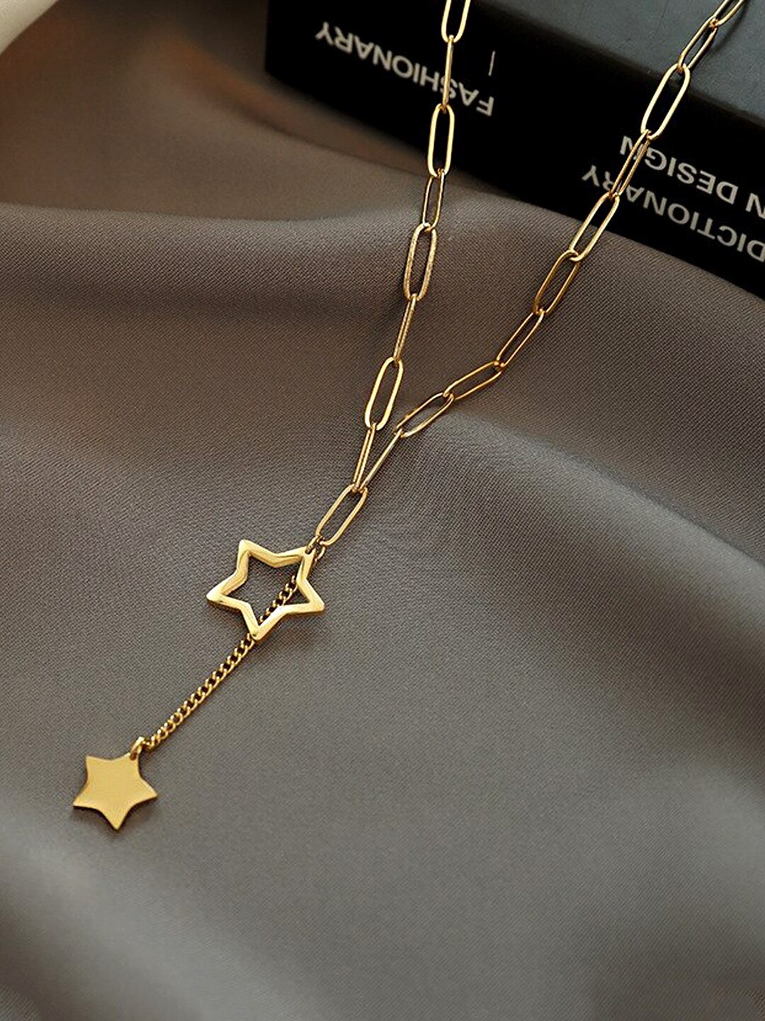 

Yellow Chimes Woman Gold Plated Stainless Steel Star Charm Necklace