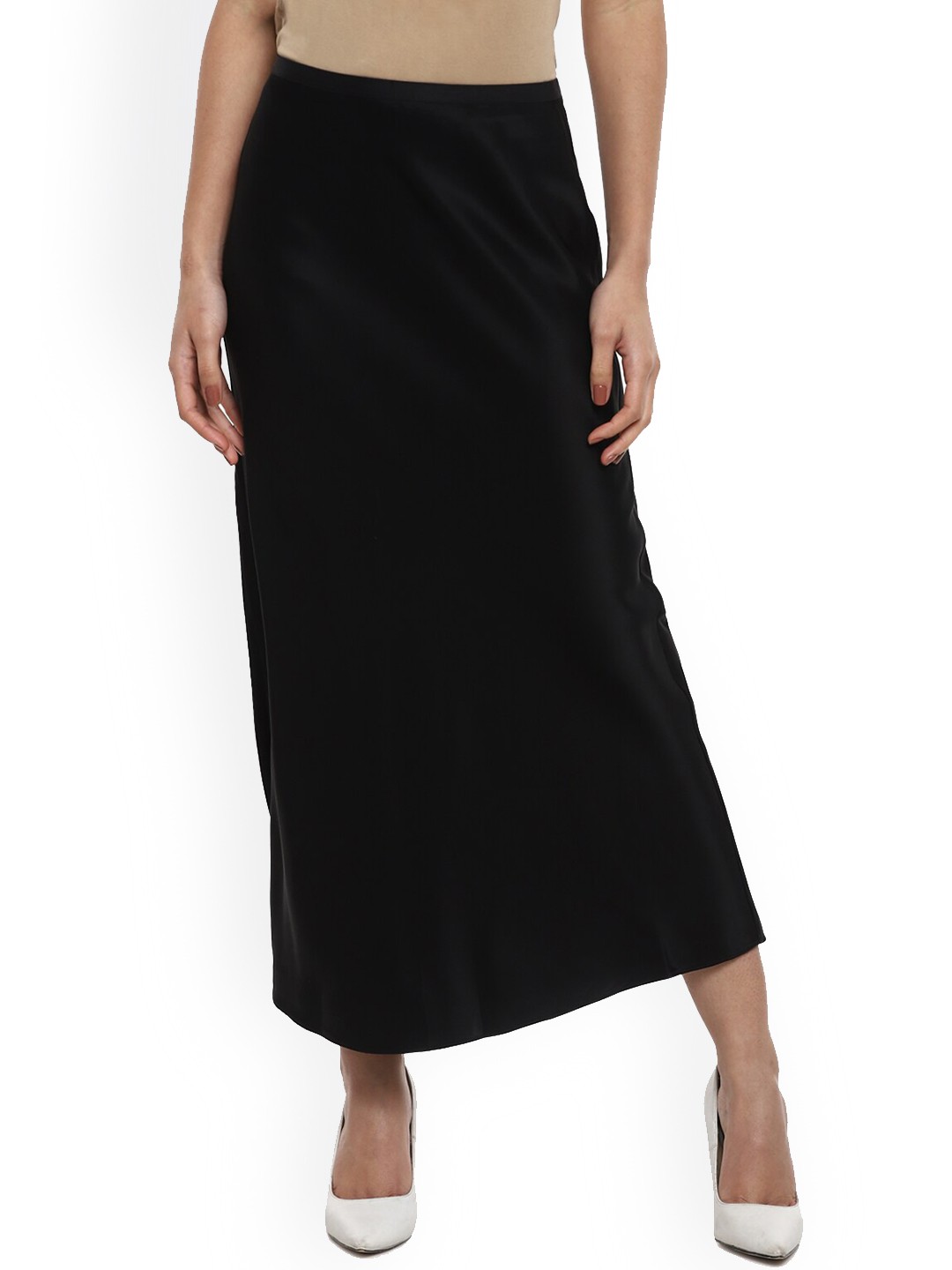 

Polo Ralph Lauren Women Black Solid Maxi Skirts