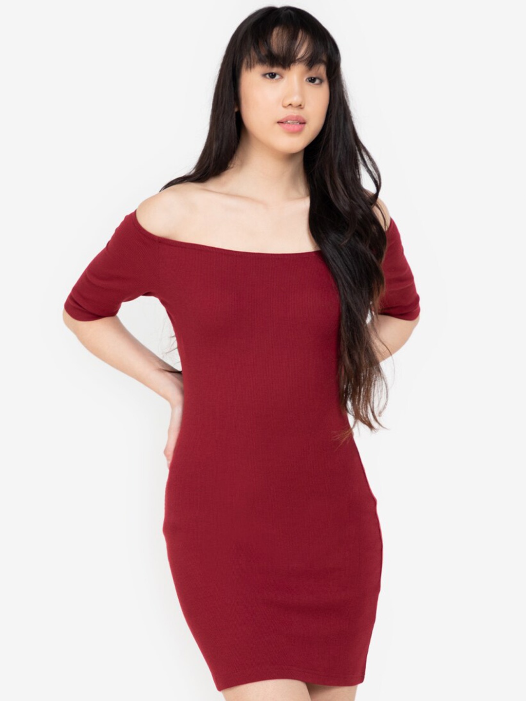 

ZALORA BASICS Red Bodycon Mini Dress