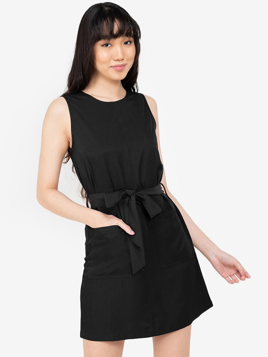 

ZALORA BASICS Black Solid Mini Dress