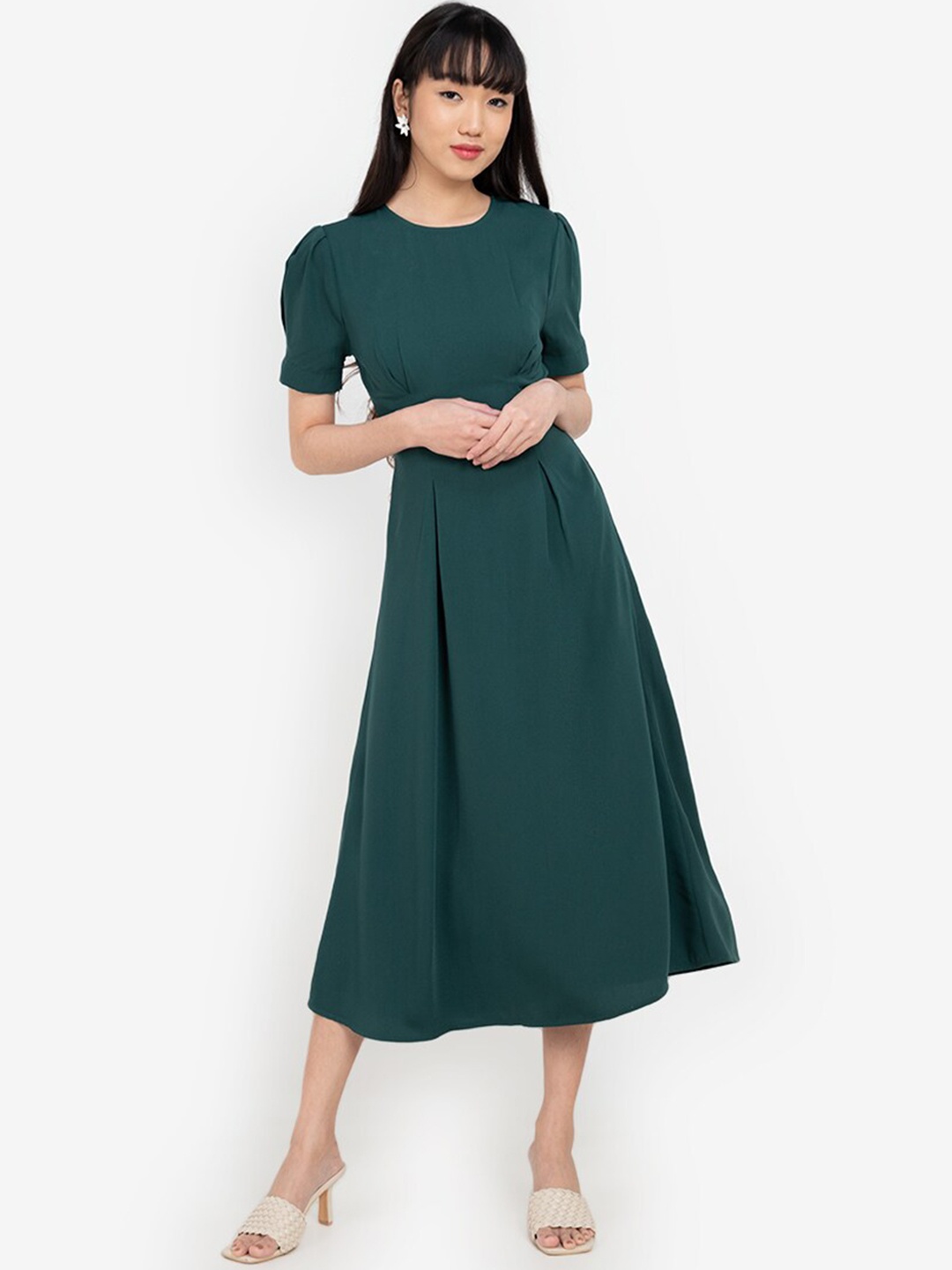 

ZALORA BASICS Green Midi Dress