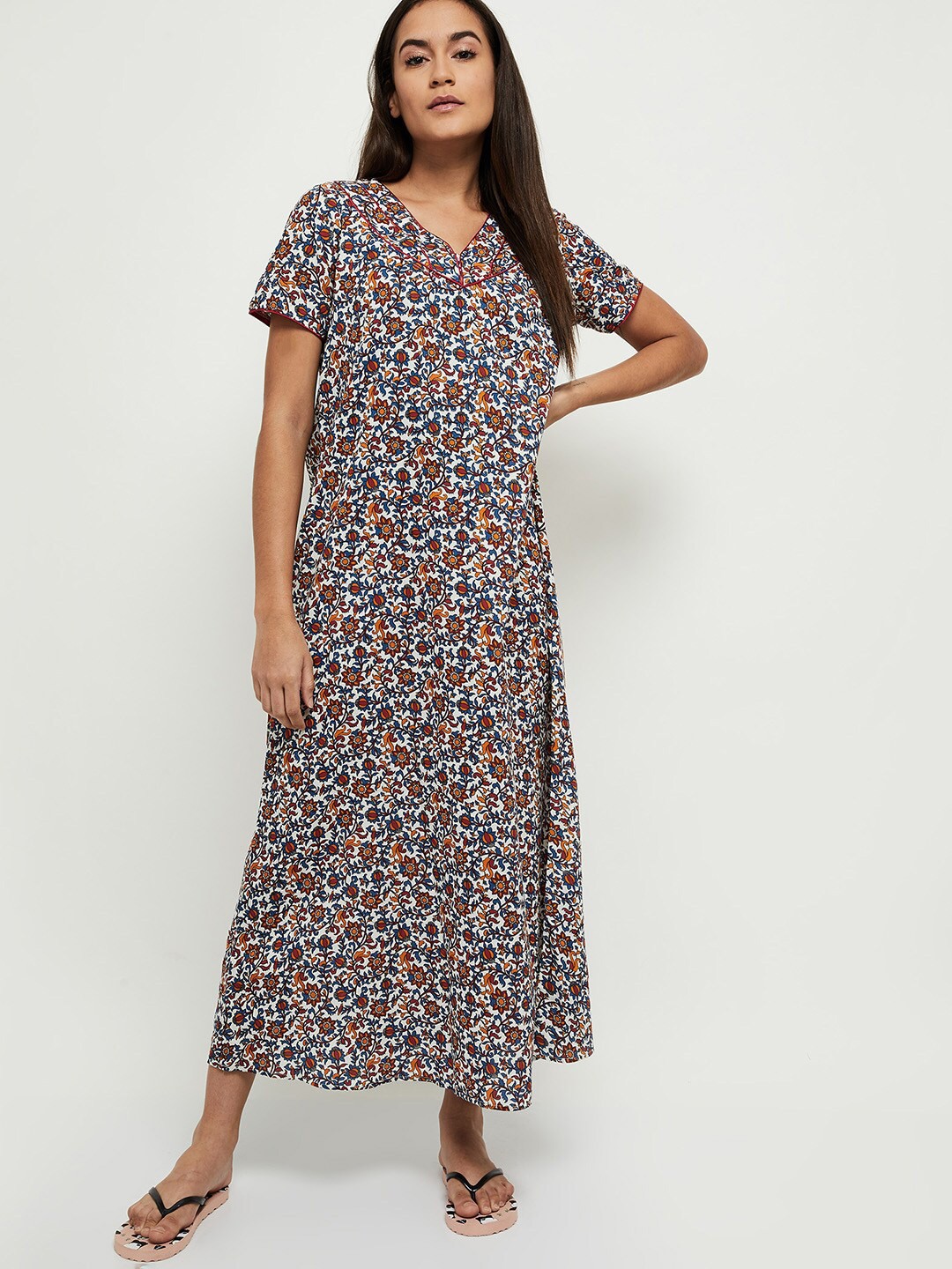 

max White Printed Maxi Nightdress