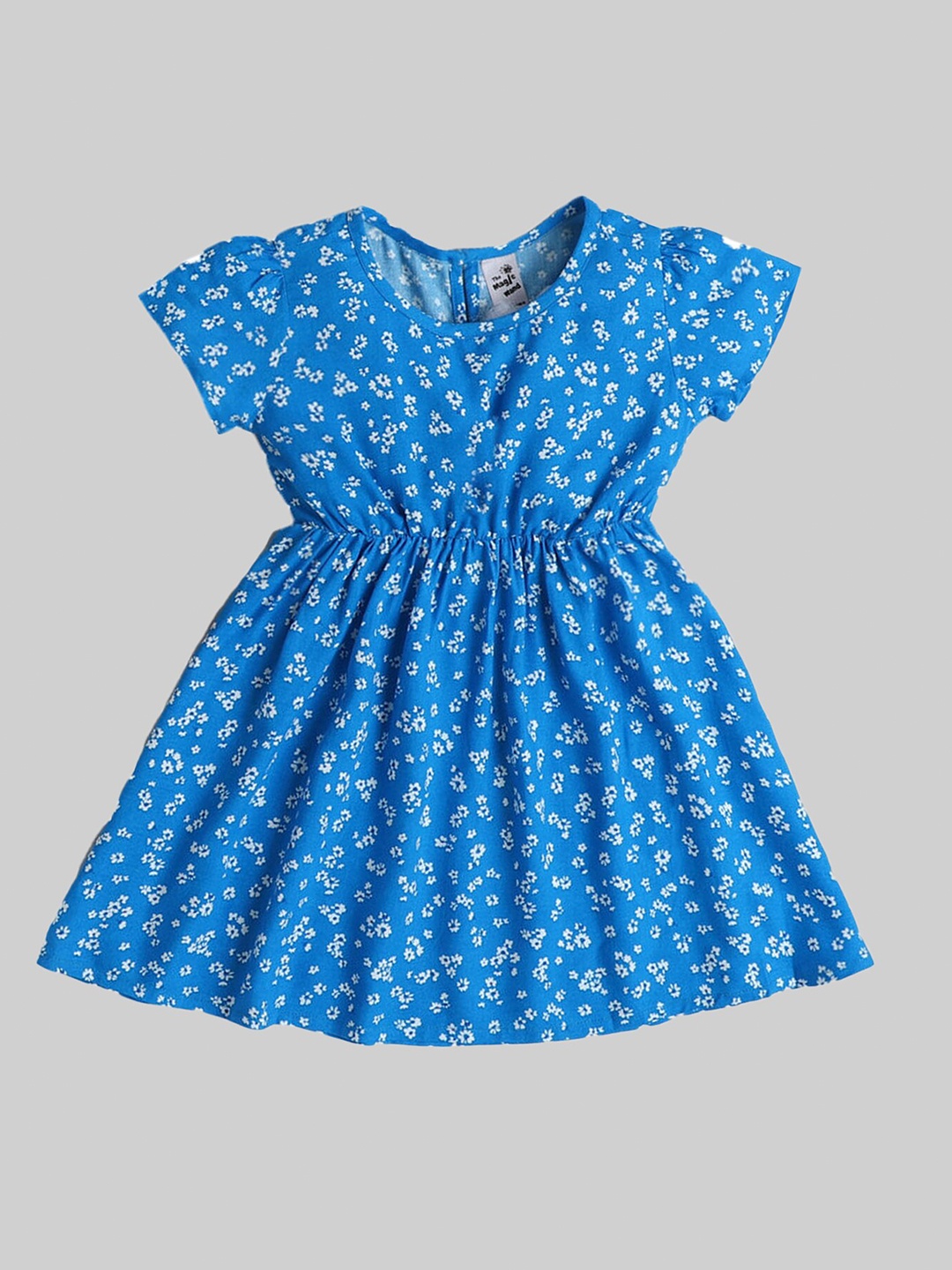 

The Magic Wand Girls Blue & White Floral Printed Dress