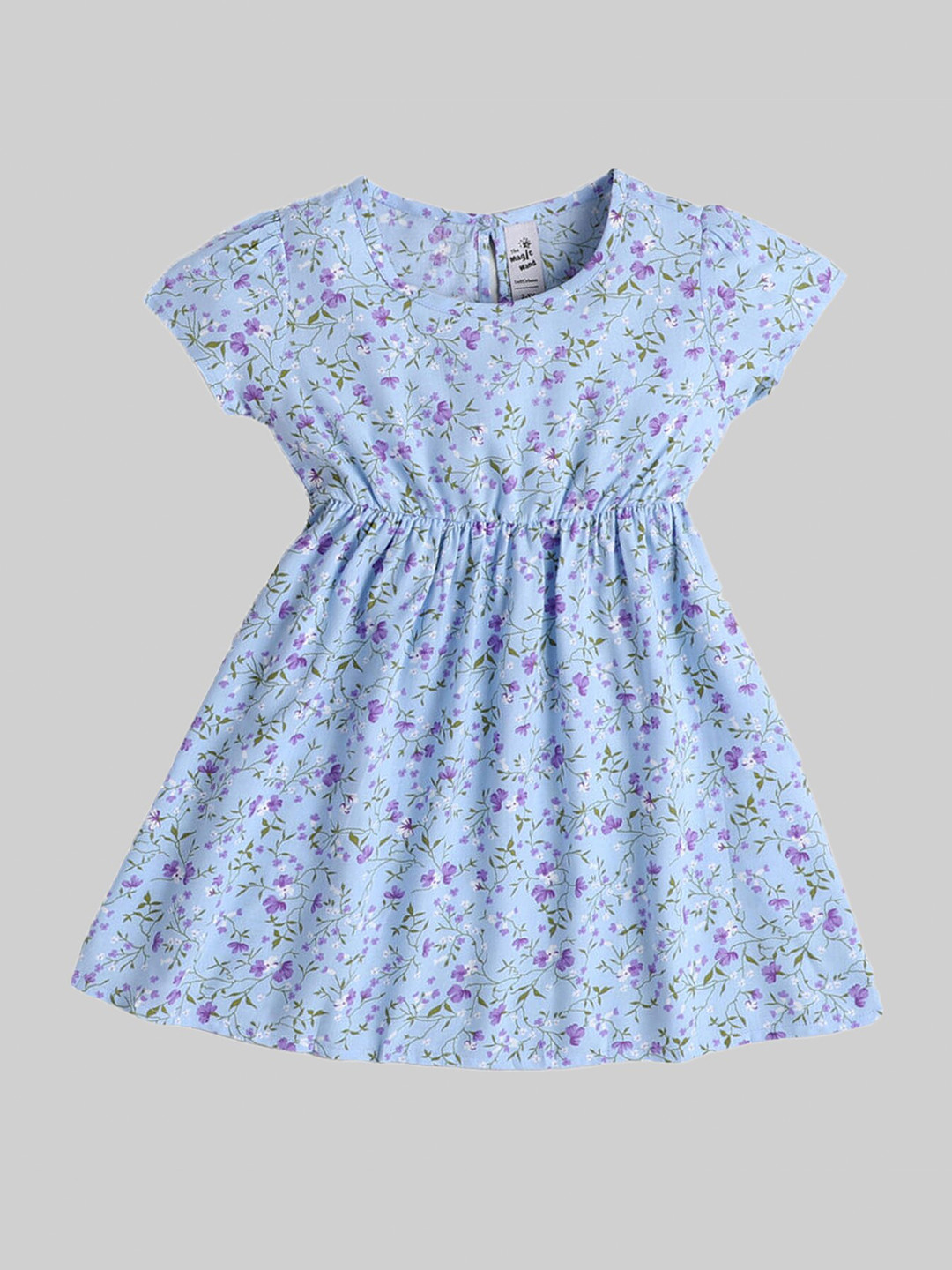

The Magic Wand Girls Blue Floral Printed A-Line Dress