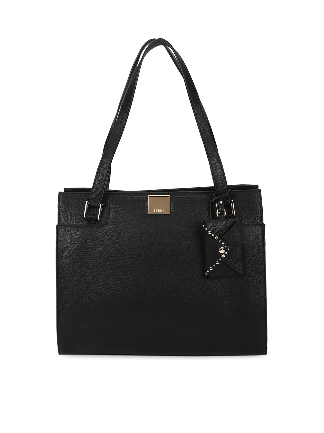 

LIU JO Black Leather Structured Shoulder Bag