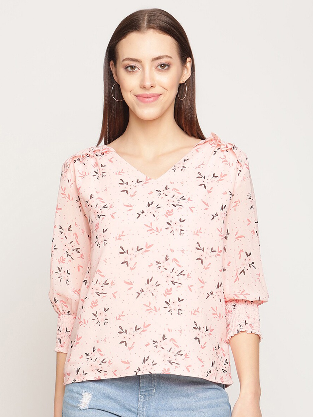 

METTLE Pink Floral Print Top