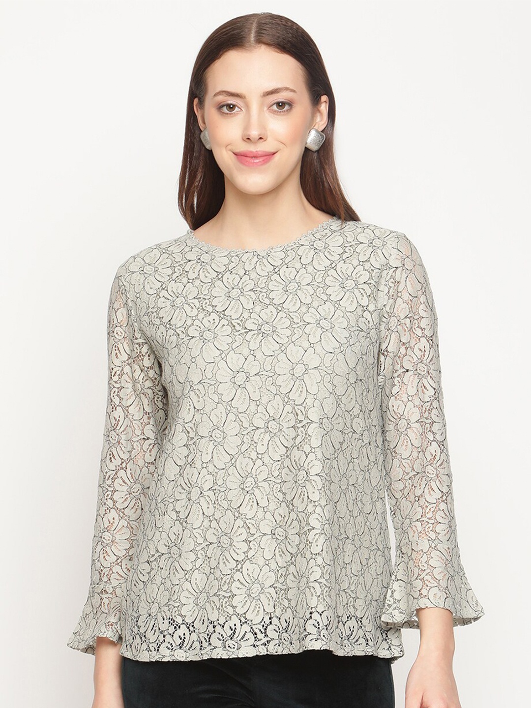 

METTLE Beige Floral Top