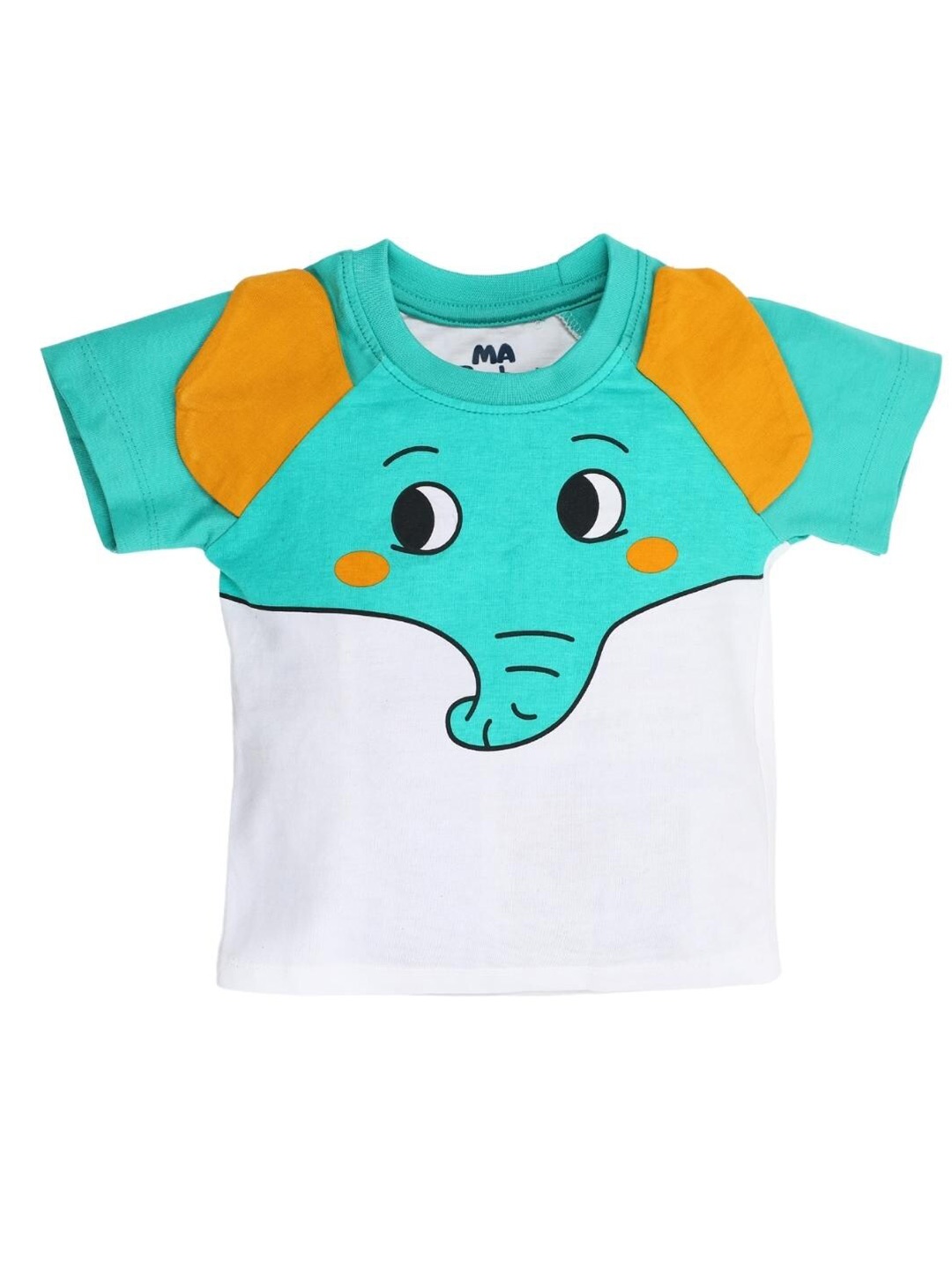 

MA Baby Kids Turquoise Blue & White T-shirt