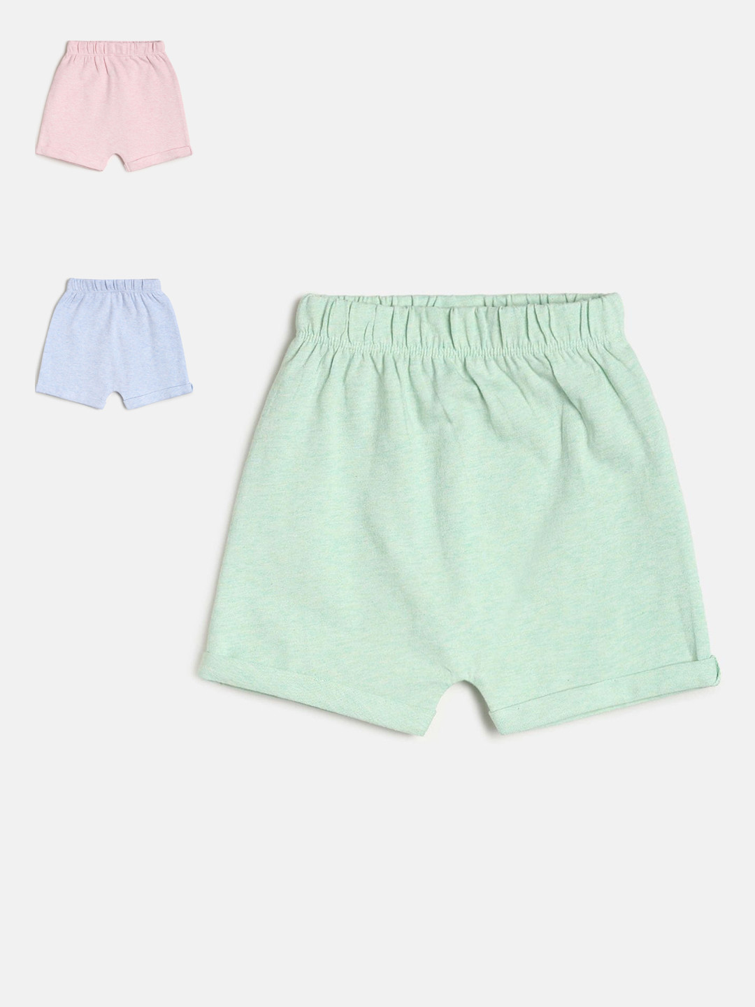

MINI KLUB Girls Pack of 3 Pure Cotton Shorts, Multi