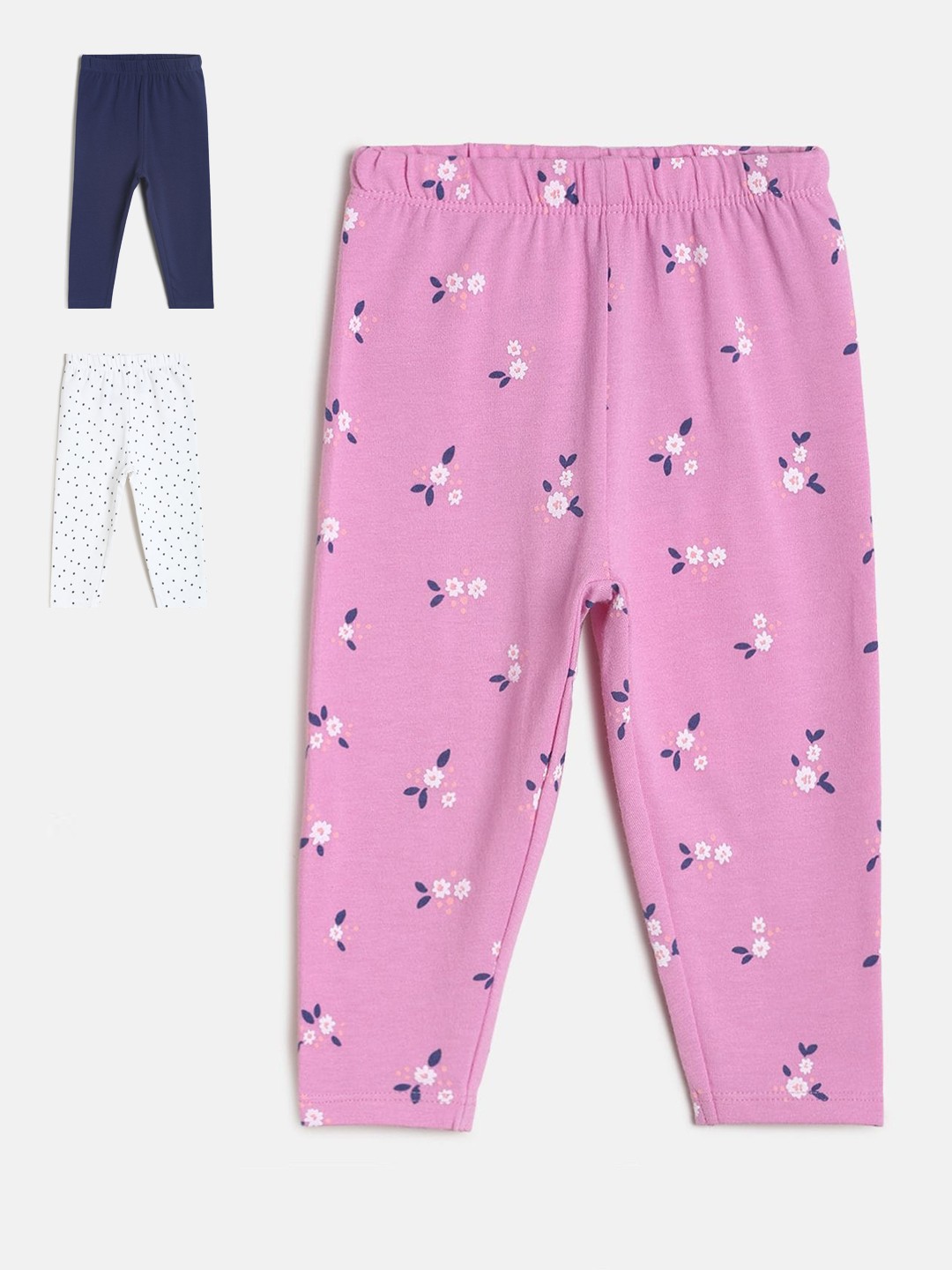 

MINI KLUB Girls Pack of 3 Printed Leggings, Multi