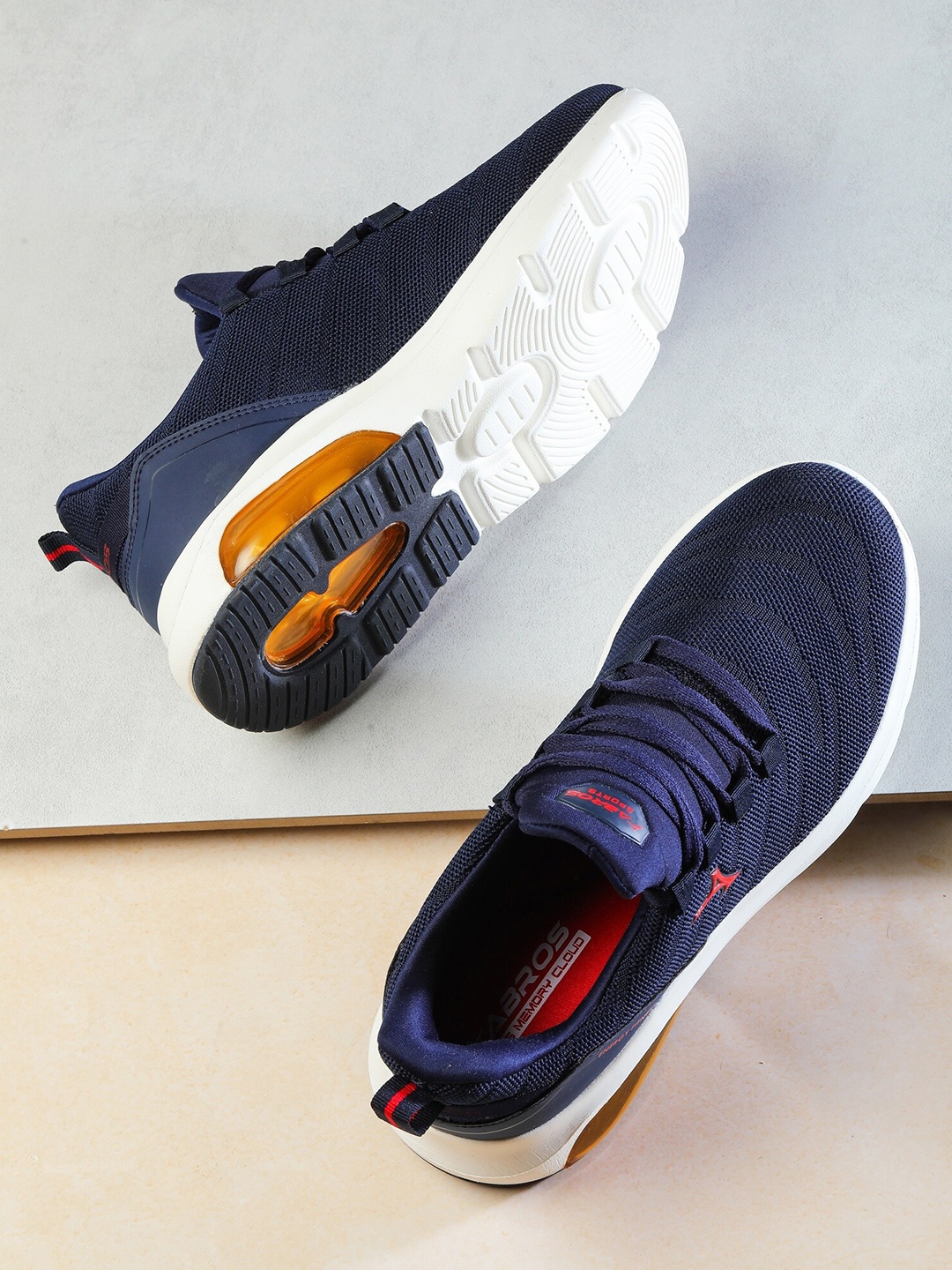 

ABROS Men Force Running Sports Shoes, Navy blue