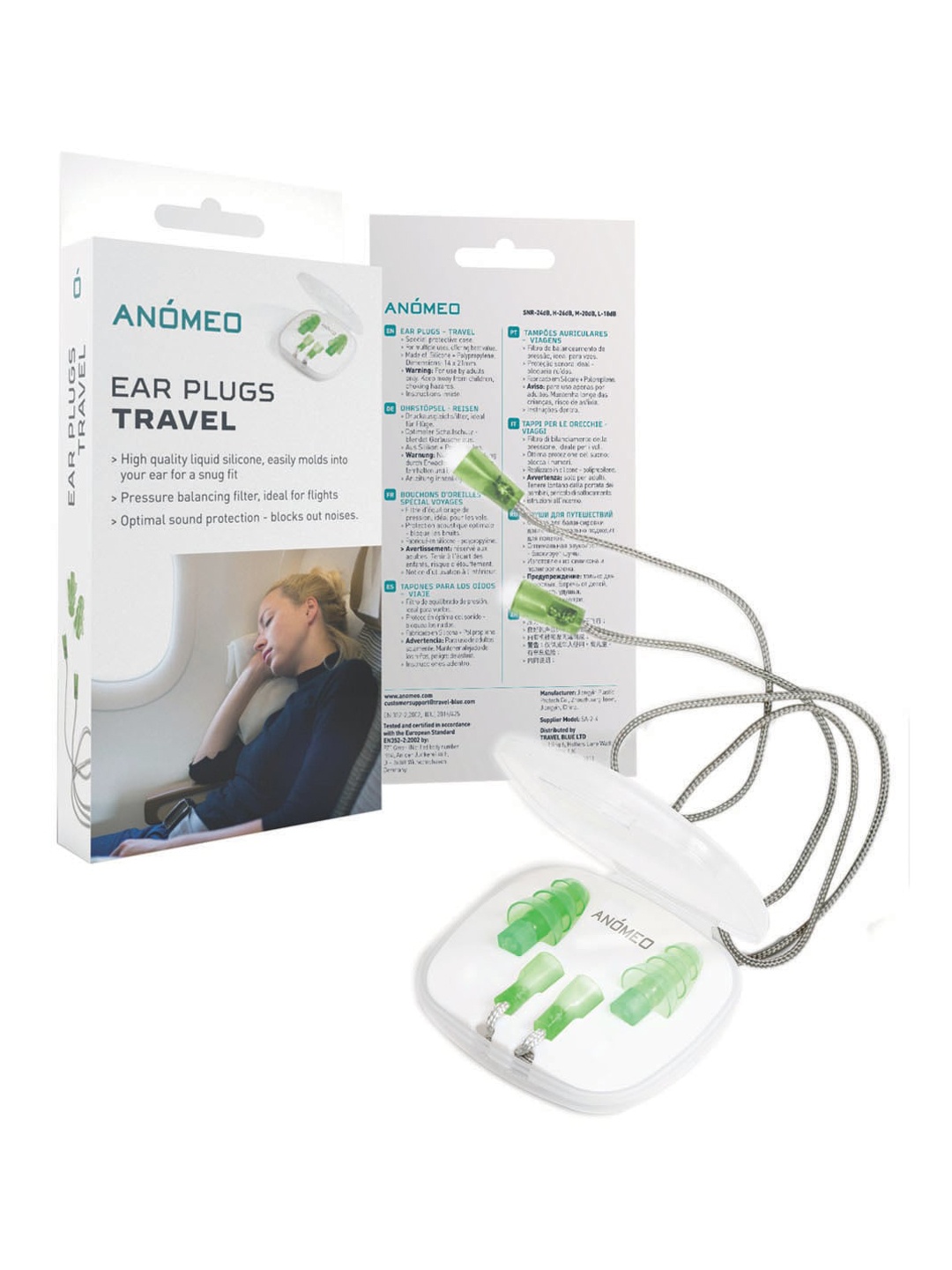 

ANOMEO Set of 2 Green Ear Plugs