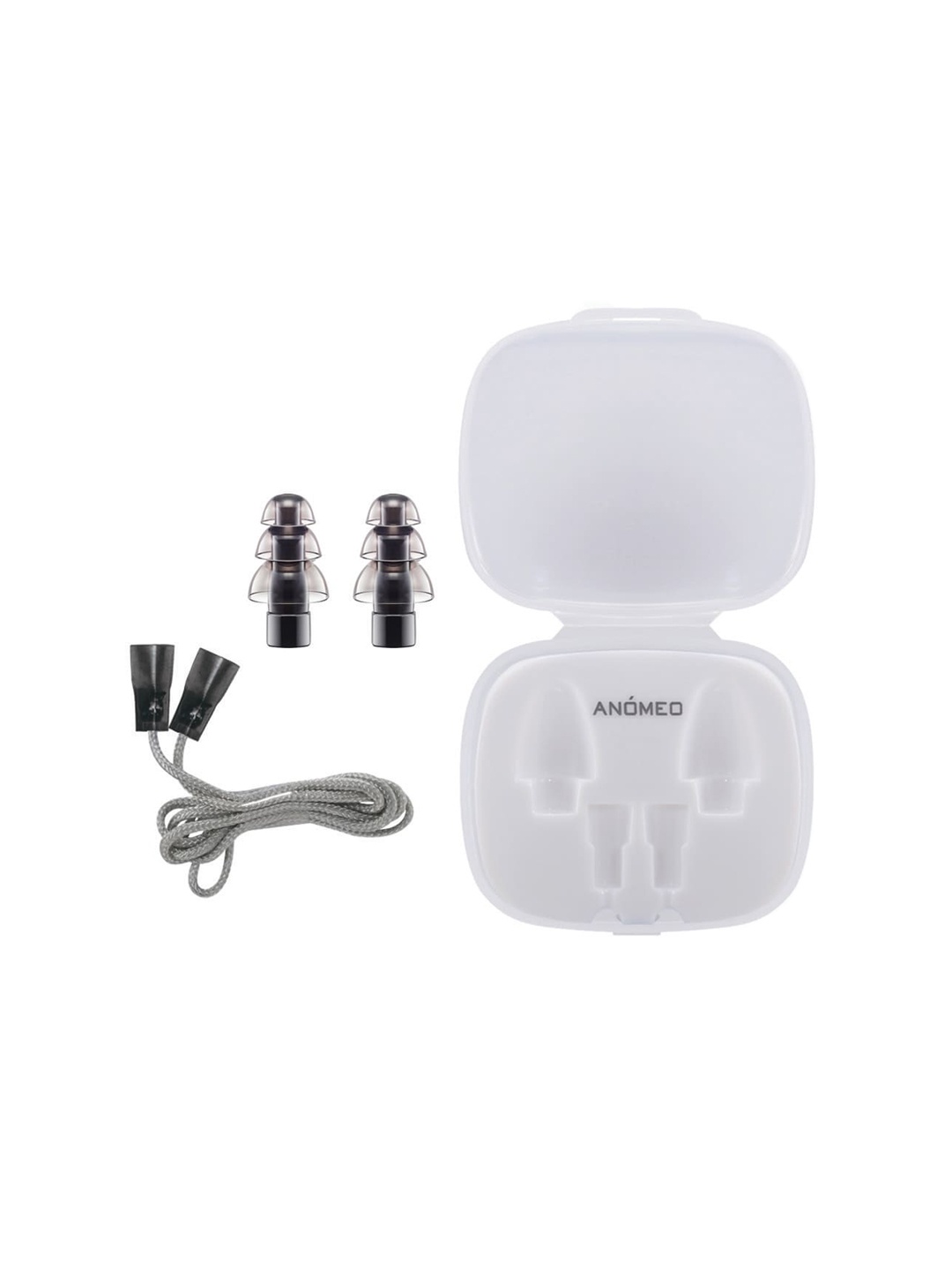 

ANOMEO Set Of 2 Blue Solid Ear Plugs, Black