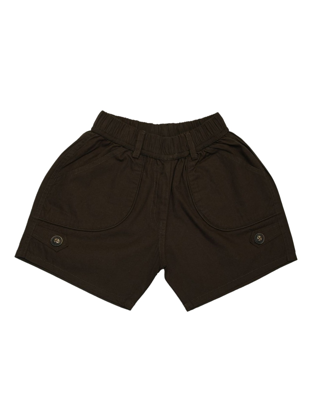 

VEDANA Girls Olive Green Solid Cotton Shorts