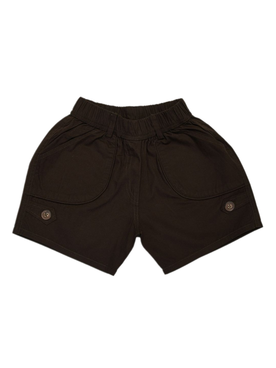 

VEDANA Girls Coffee Brown Solid Shorts