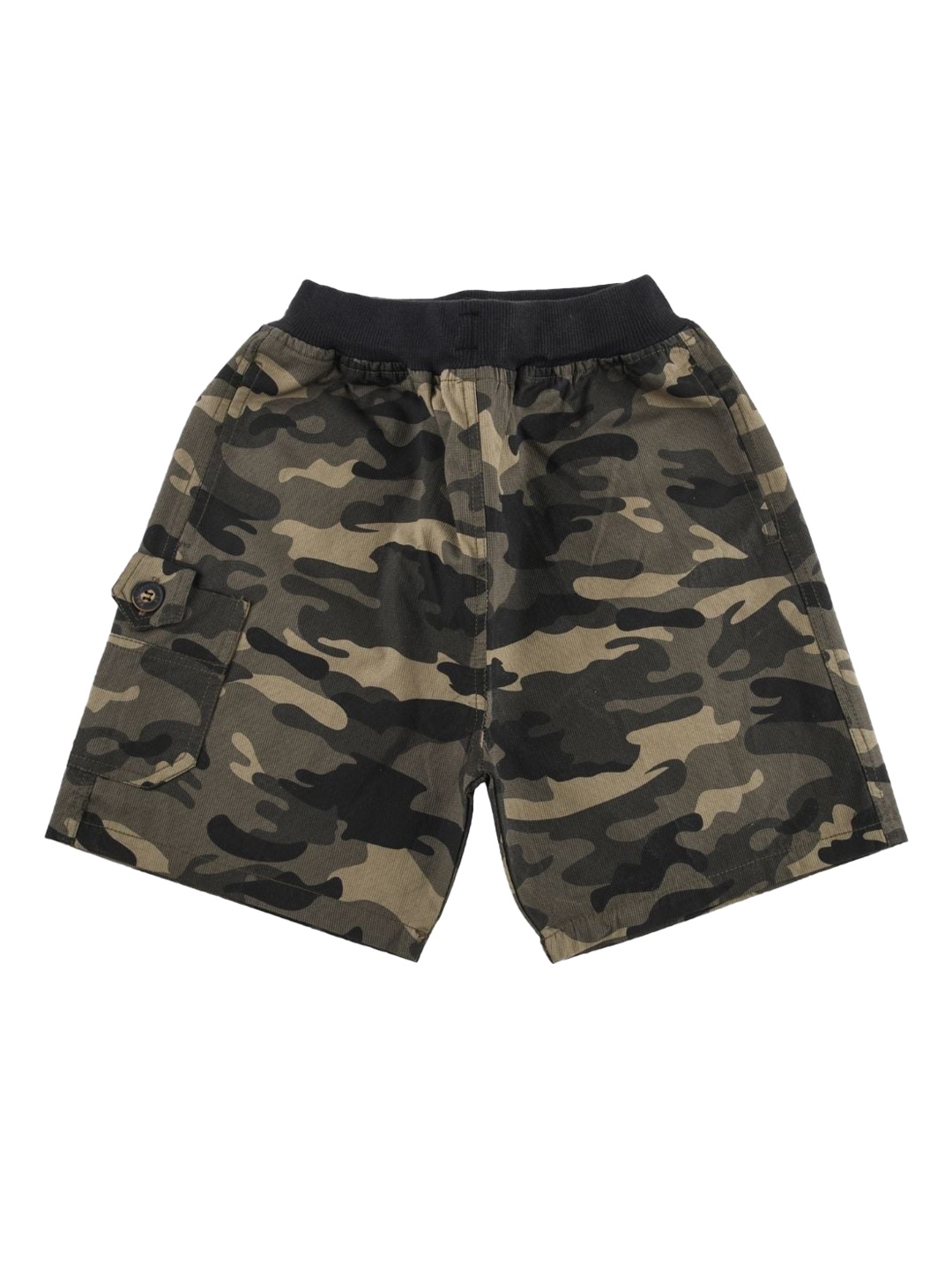 

VEDANA Boys Brown & Green Camouflage Printed Shorts