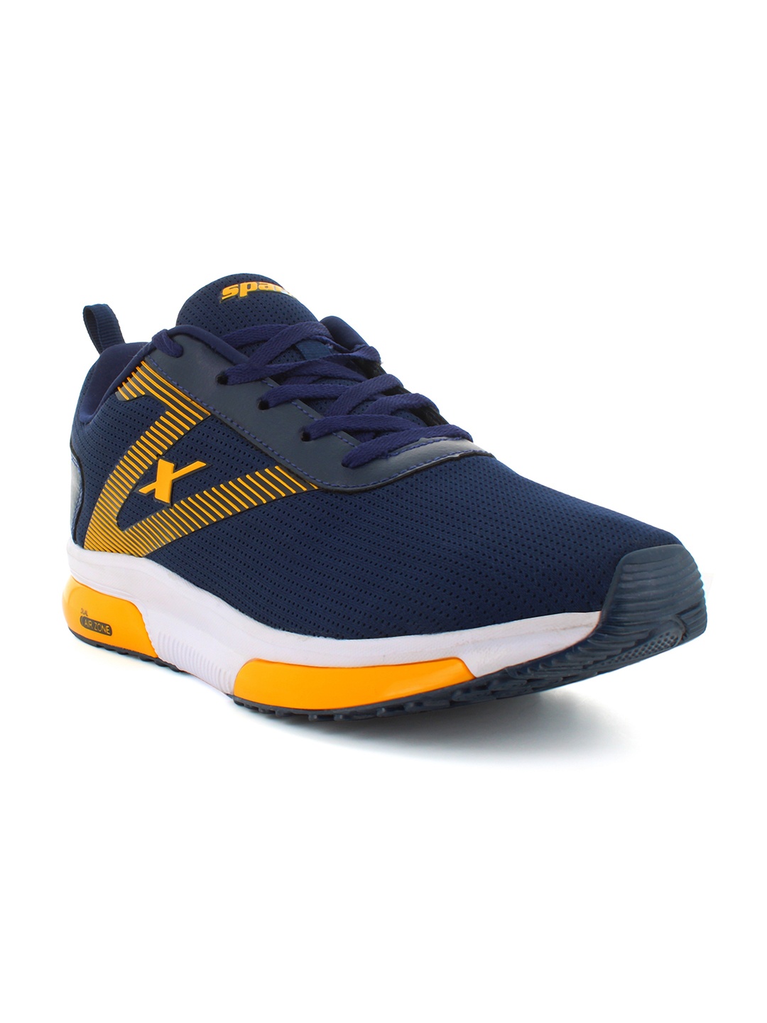 

Sparx Men Navy Blue & Yellow Mesh Running Non-Marking Shoes