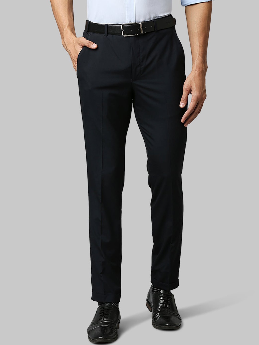 

Park Avenue Men Blue Formal Trousers