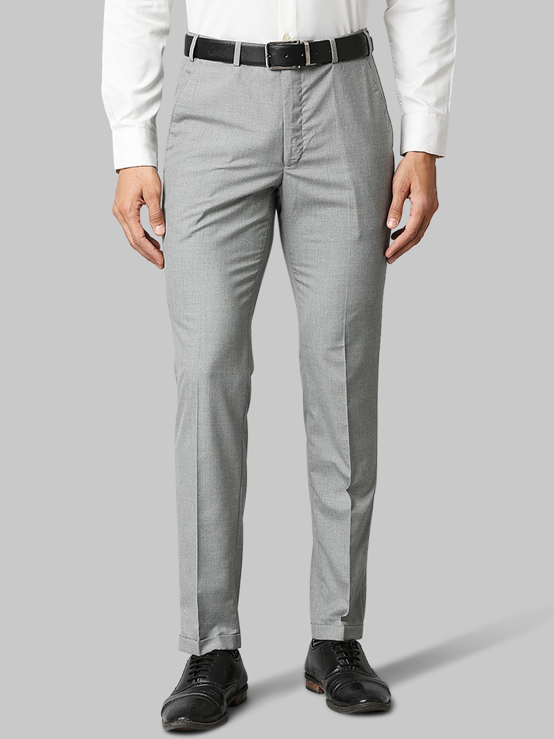 

Park Avenue Men Grey Formal Trousers