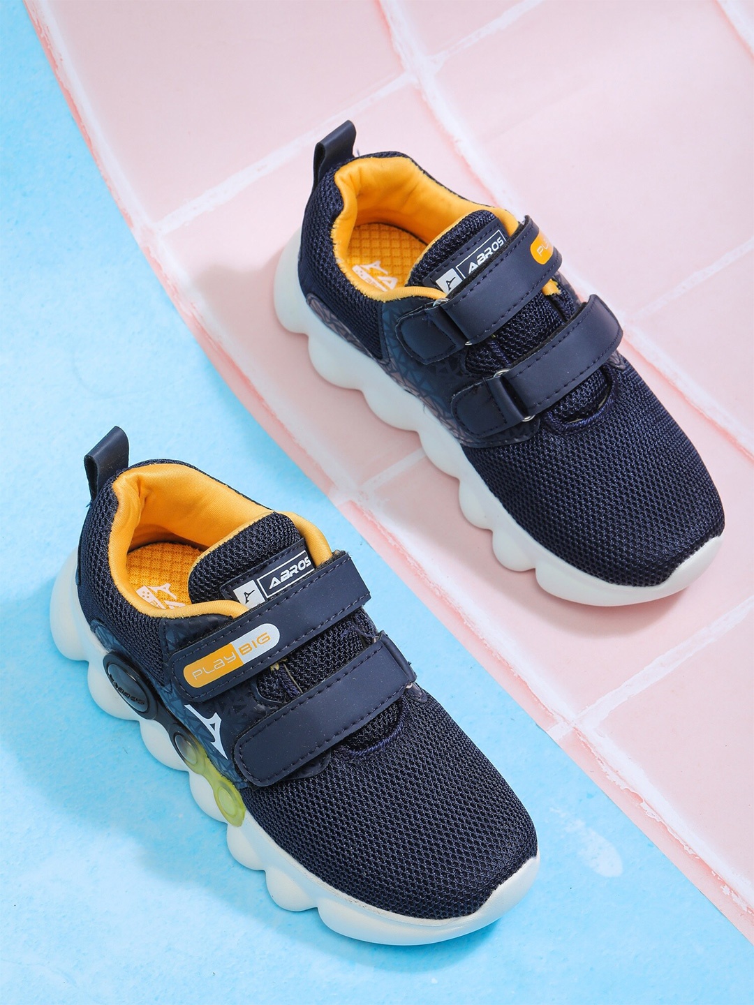 

ABROS Kids Deluxe Running Sports Shoes, Navy blue