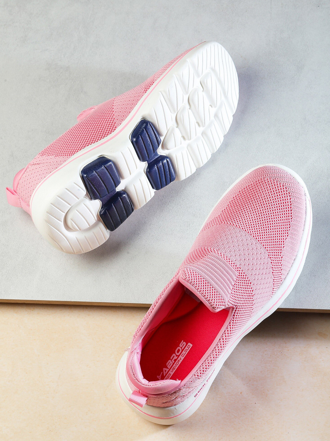 

ABROS Women Pink Mesh Running Shoes