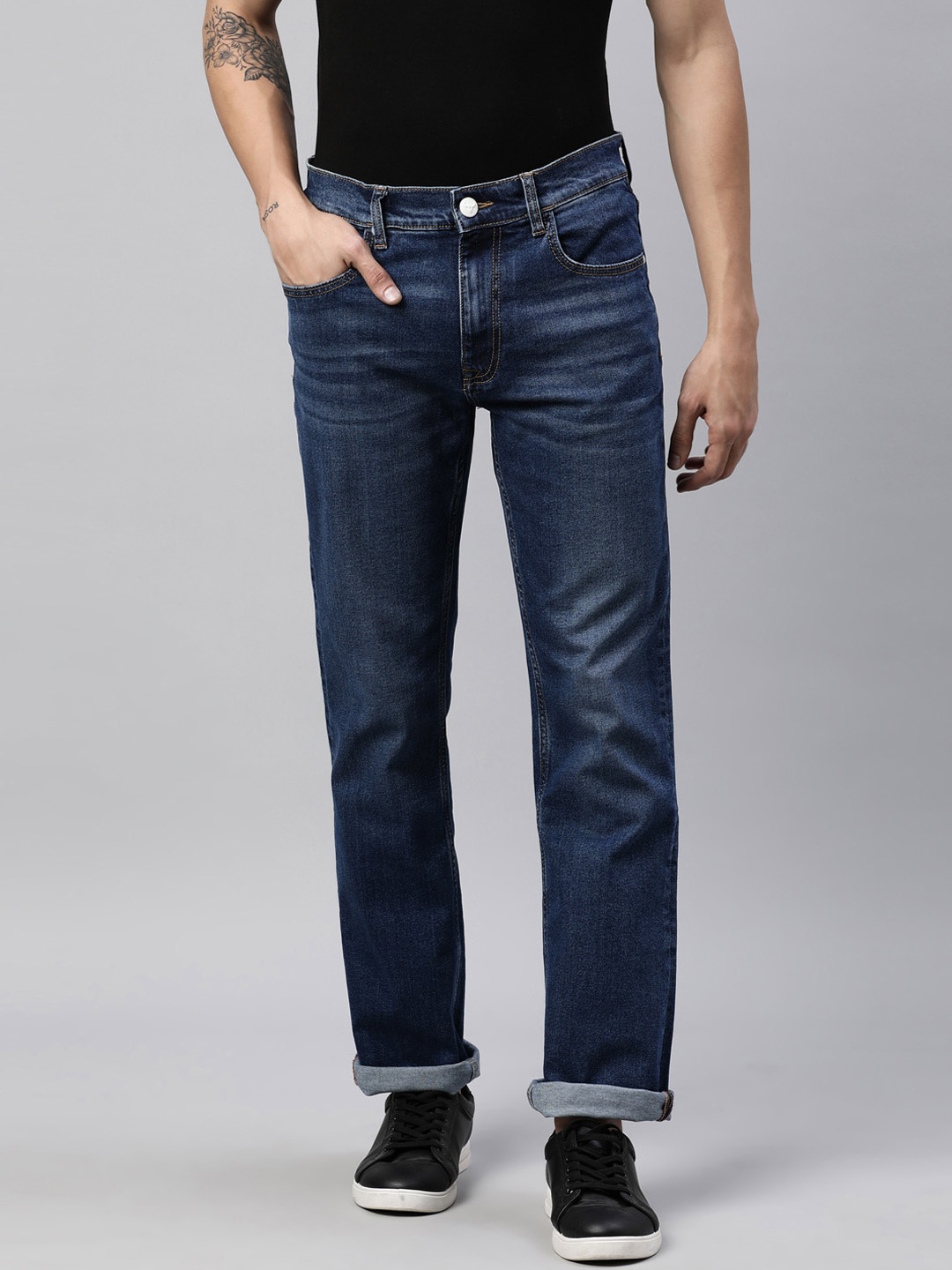 

American Bull Men Blue Jean Light Fade Stretchable Cotton Jeans