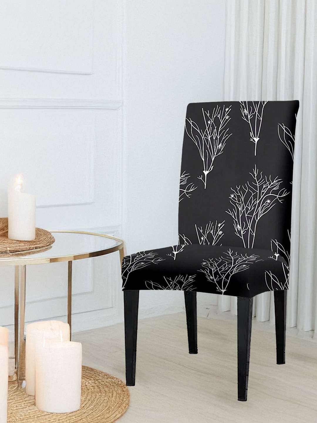 Cortina Black & White Printed Chair Cover