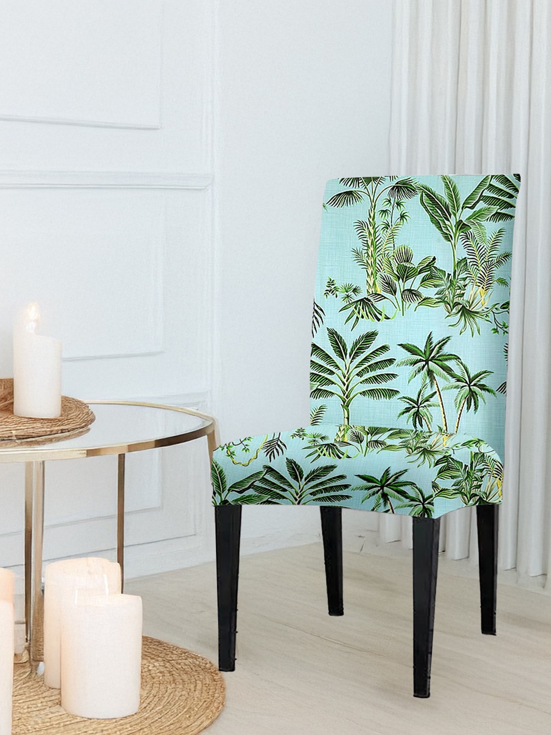 

Cortina Blue & Green Tropical Printed Chair Cover