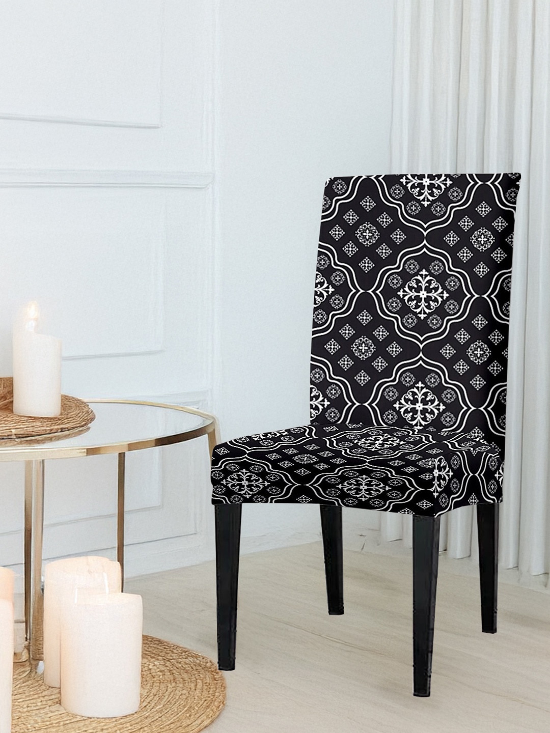 

Cortina Black & White Printed Chair Cover