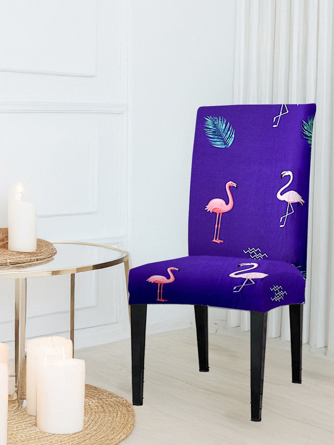 

Cortina Navy Blue Printed Chair Cover