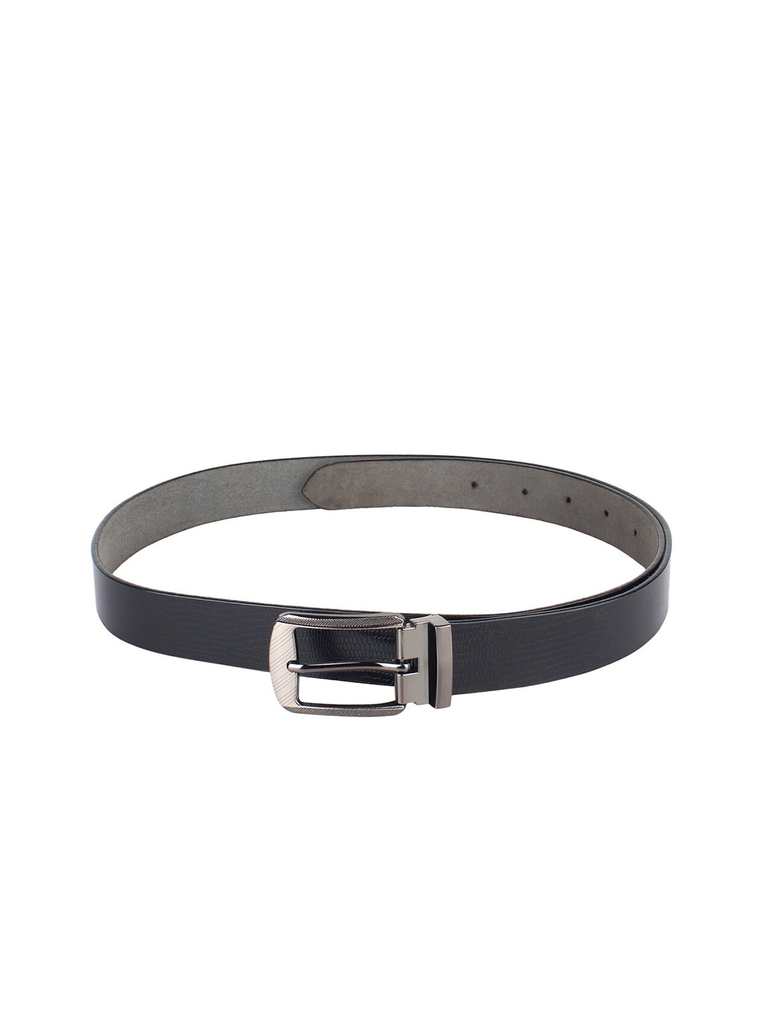 

Swiss Design Men Black Solid Leather Belt