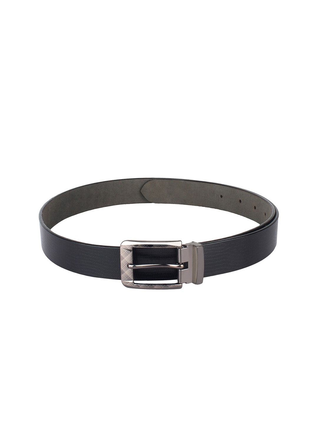 

Swiss Design Men Black Textured Leather Belt