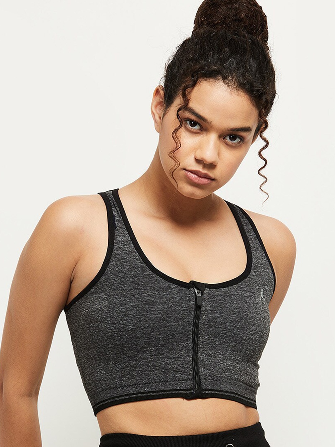 

max Charcoal Black Solid Lightly Padded Everyday Bra