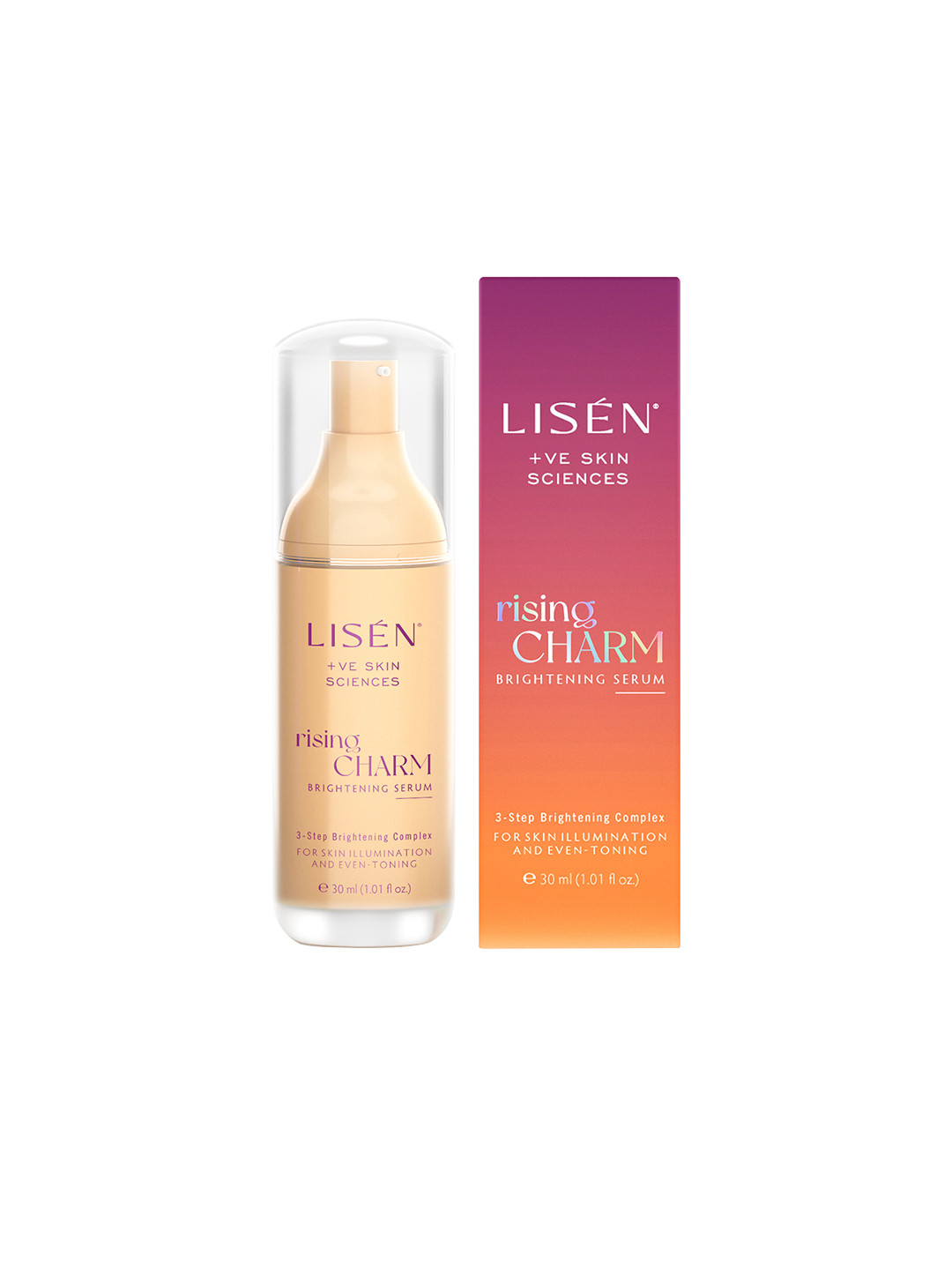 

LISEN Rising Charm Skin Brightening Serum For Dullness Pigmentation Even Toned Skin 30ml, Beige
