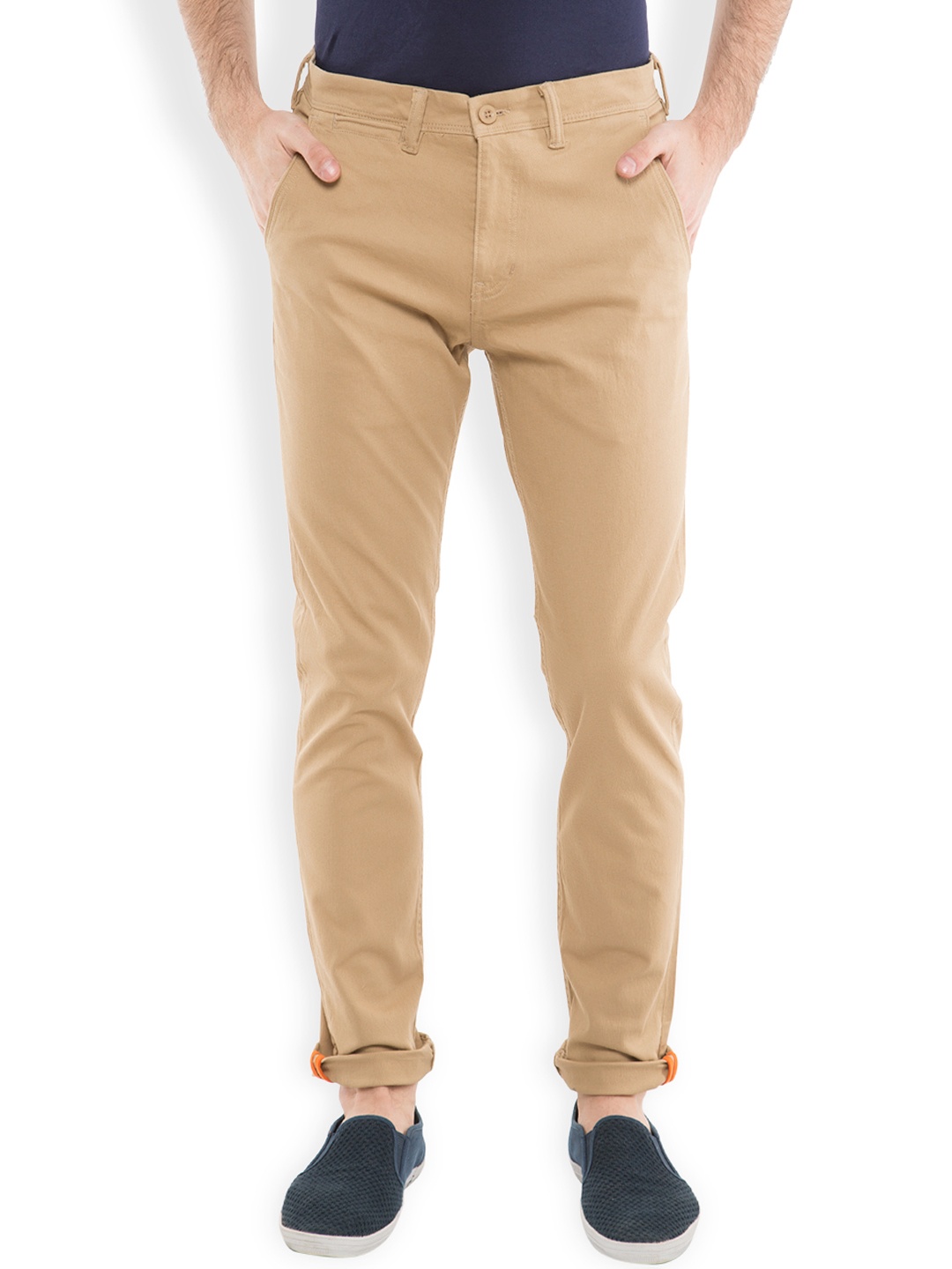 

LOCOMOTIVE Khaki Slim Chino Trousers