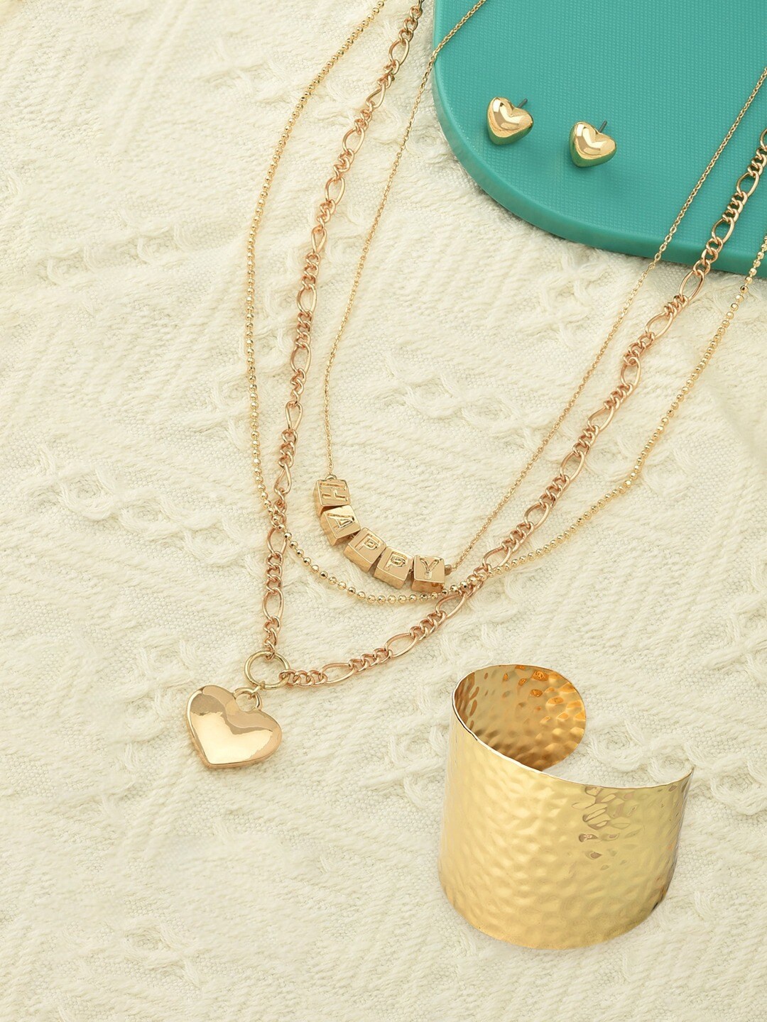 

AMI Gold-Plated Layered Jewellery Set