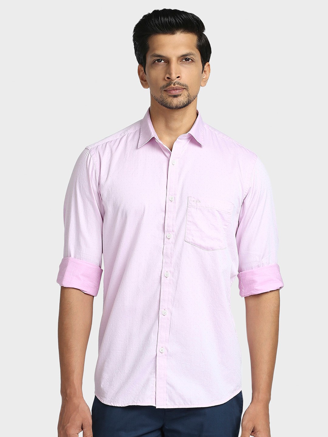 

ColorPlus Men Purple Tailored Fit Cotton Casual Shirt
