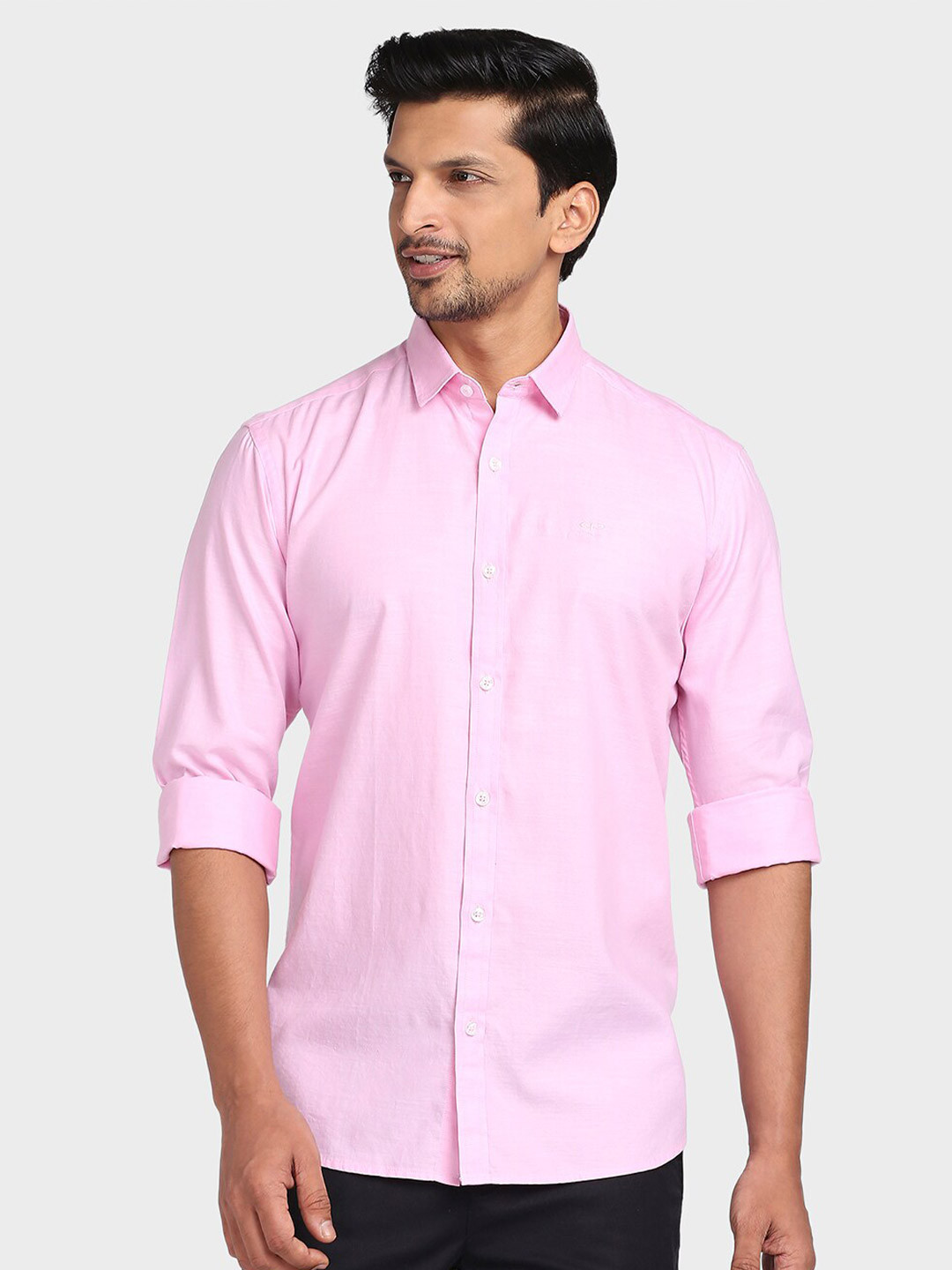 

ColorPlus Men Pink Tailored Fit Casual Shirt