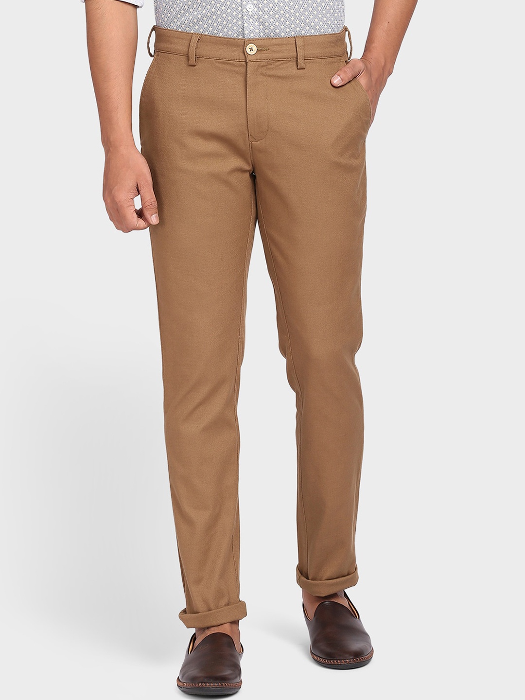 

ColorPlus Men Brown Chinos Trousers