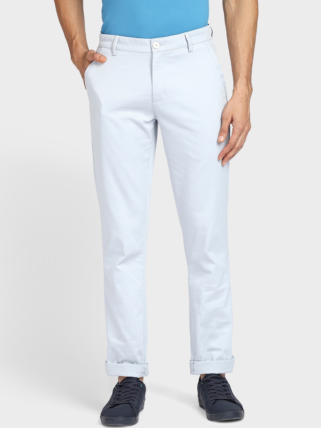 

ColorPlus Men Blue Casual Trousers