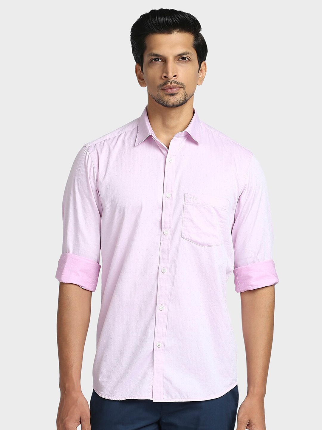 

ColorPlus Men Purple Tailored Fit Cotton Casual Shirt