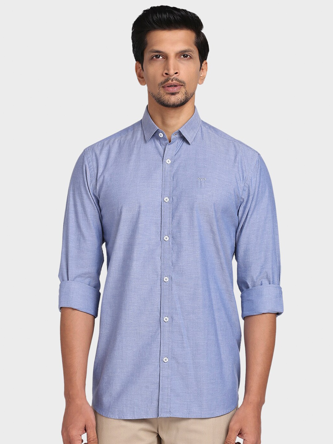 

ColorPlus Men Blue Slim Fit Cotton Casual Shirt