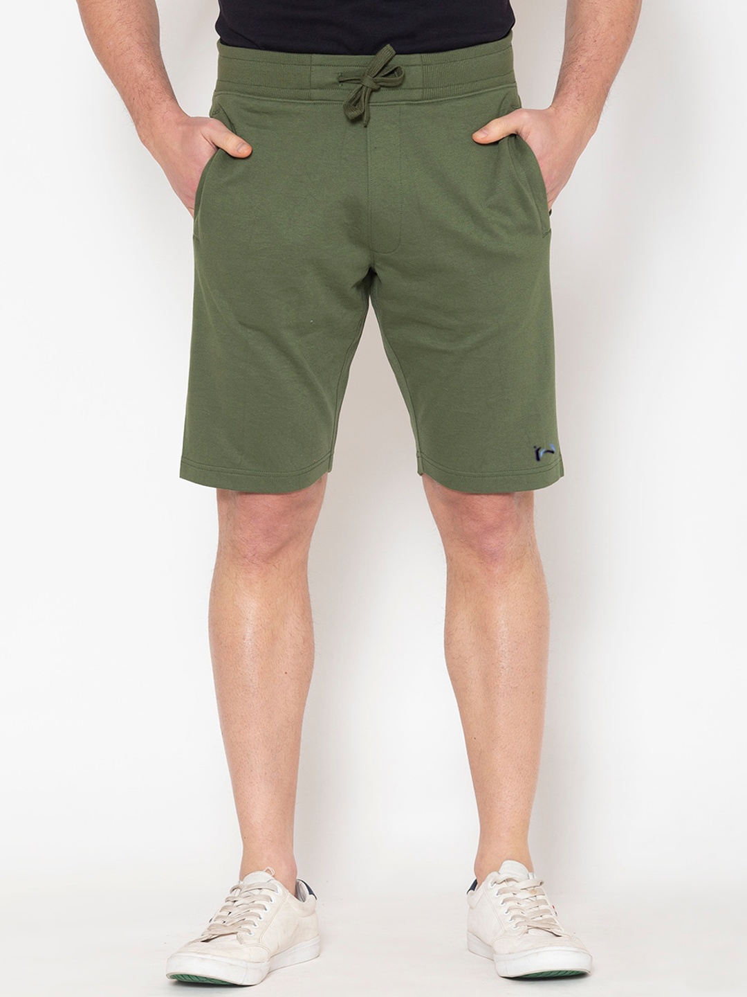 

FLAWLESS Men Olive Green Shorts