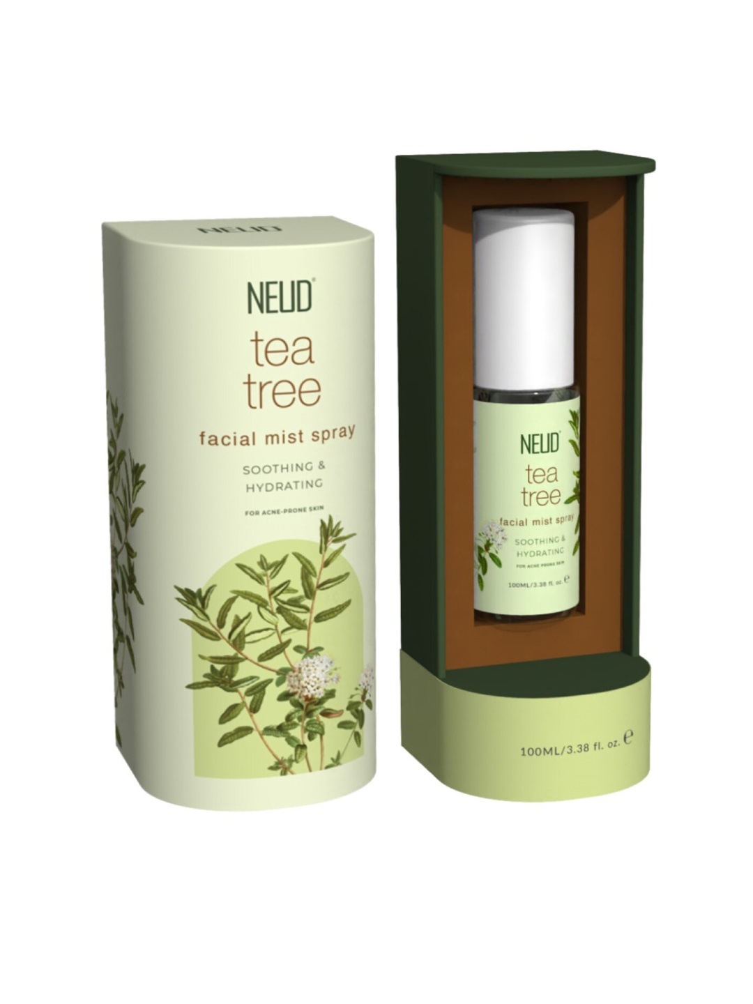 

NEUD Tea Tree Soothing & Hydrating Facial Mist Spray 100 ml, Green