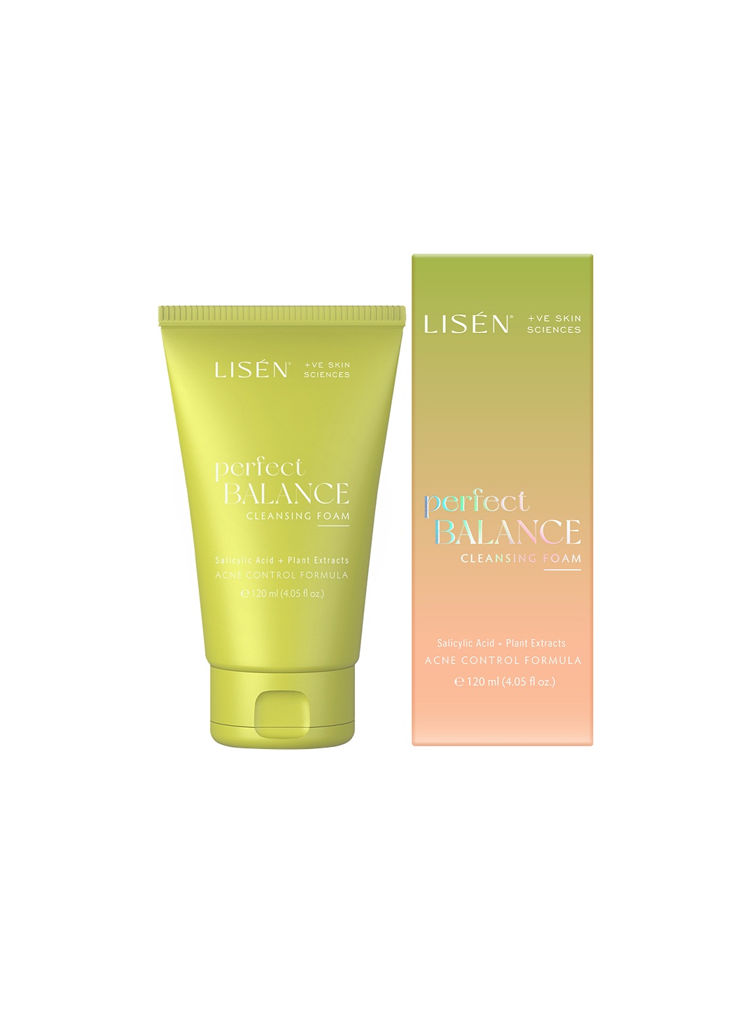 

LISEN Perfect Balance Non-Drying Acne Cleansing Foam with Salicylic Acid 120 ml, Yellow