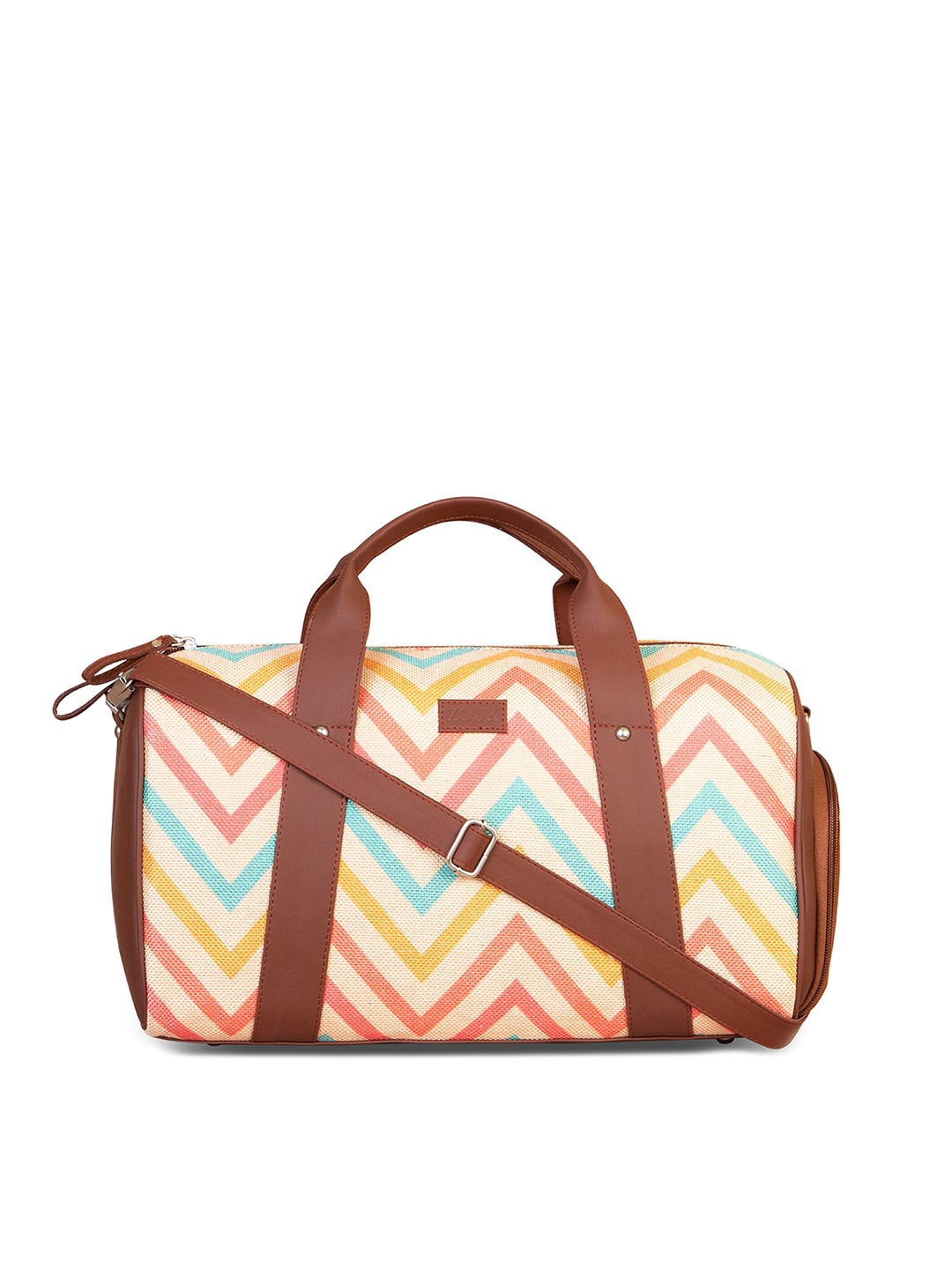

ZOUK Women Pink Chevron Duffel Bag - Medium