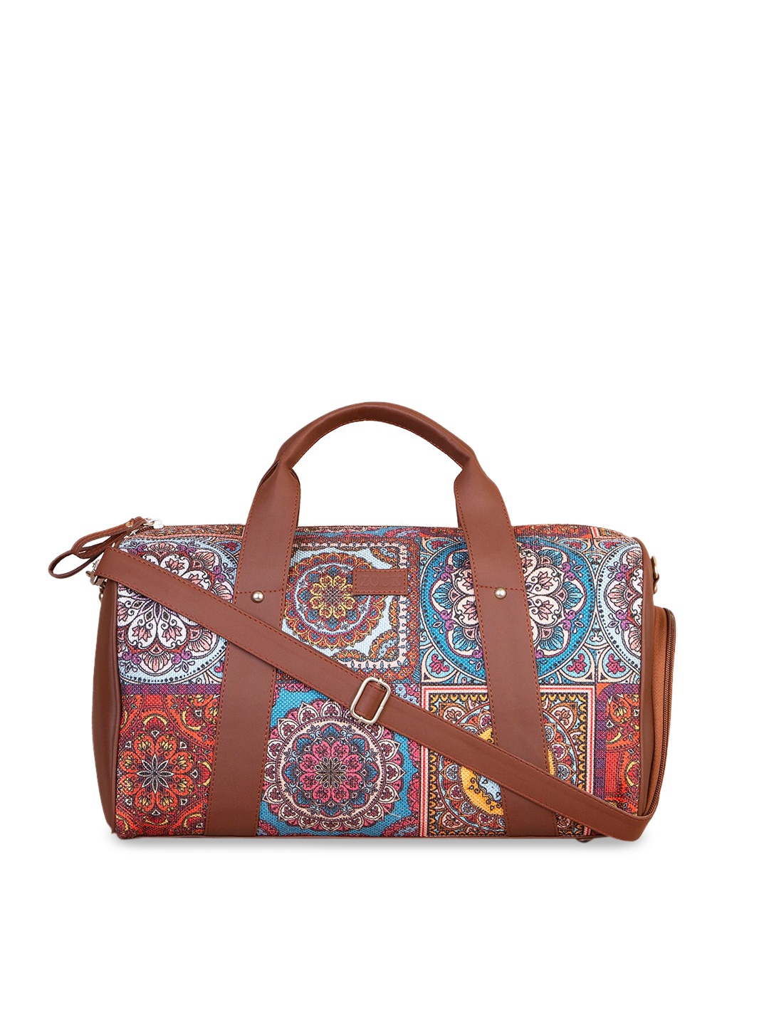 

ZOUK Women Multicoloured Mandala Print Duffel Bag, Multi