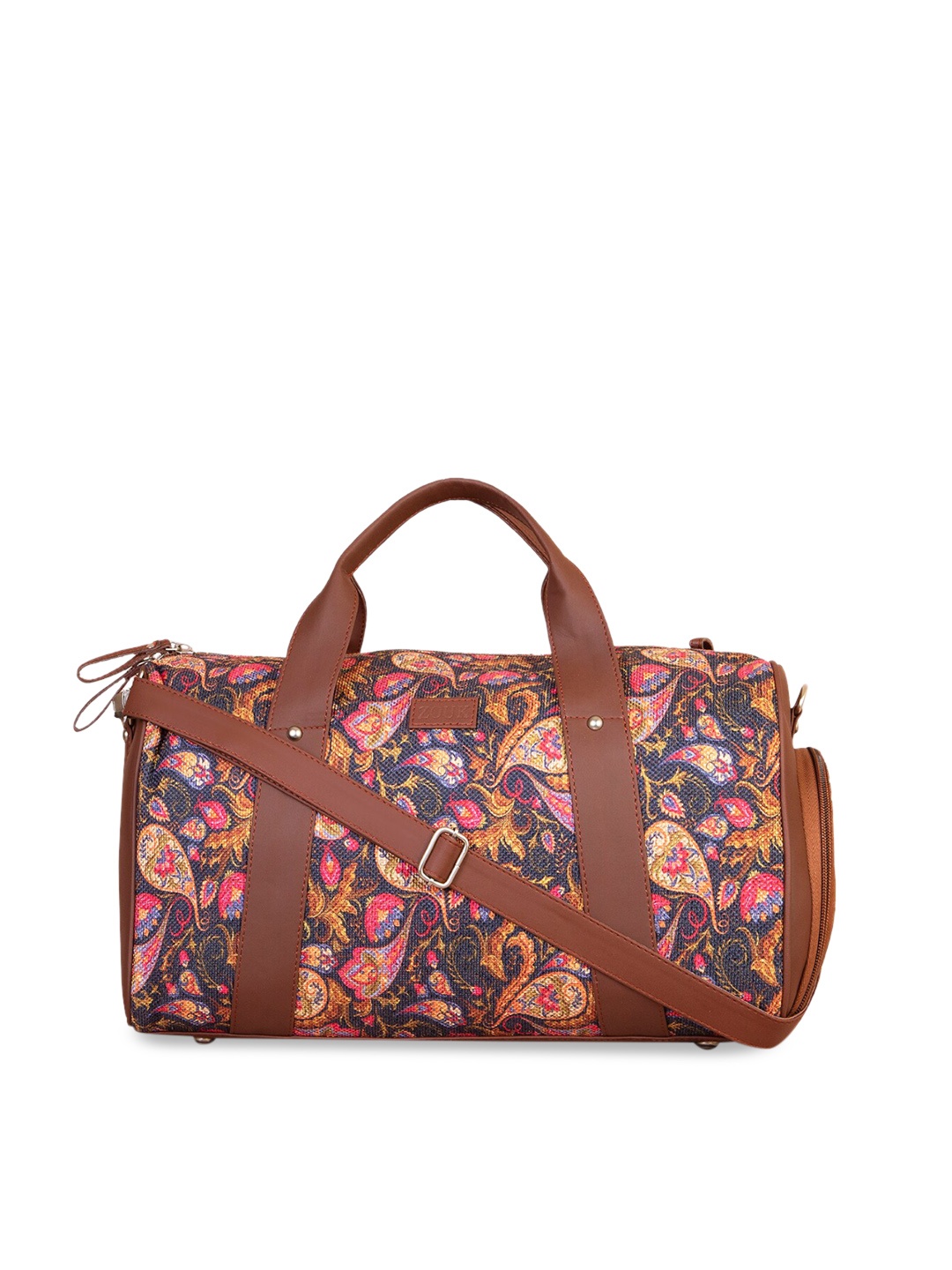 

ZOUK Unisex Multicoloured Paisley Print Medium Duffel Bag, Multi